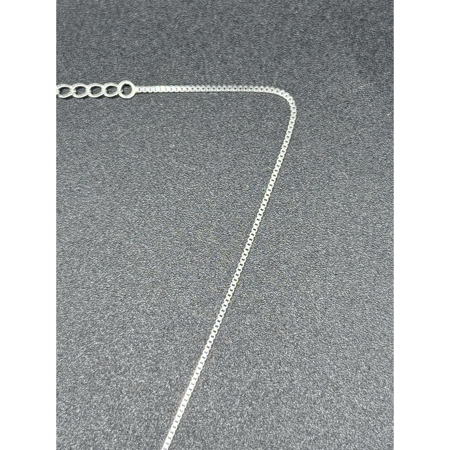 New Condition 18” Sterling Silver Moissanite Modernist Pendant Necklace GRA