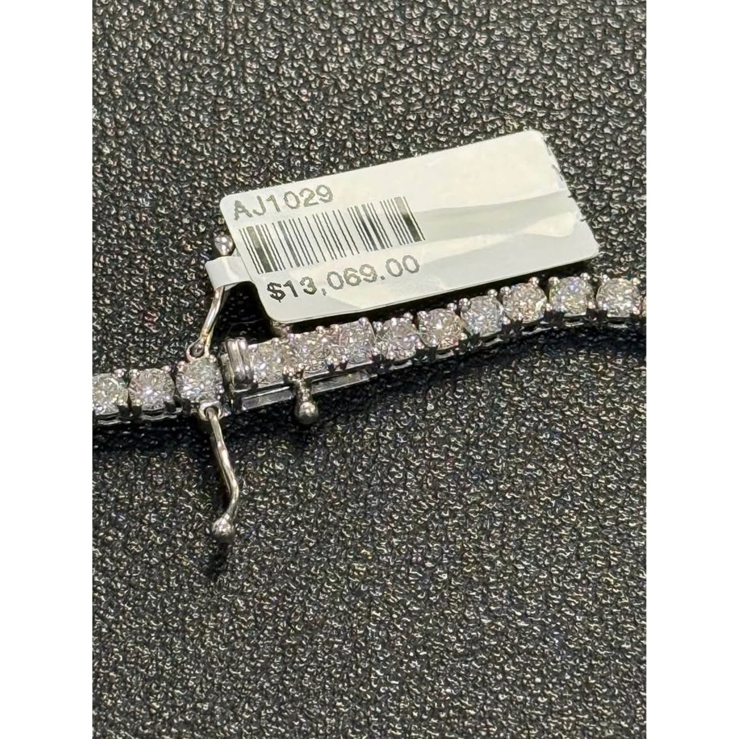 New 14k White Gold Tennis Necklace 12.57 Carat Total Weight Lab Grown Diamonds. E-F Color VS Clarity