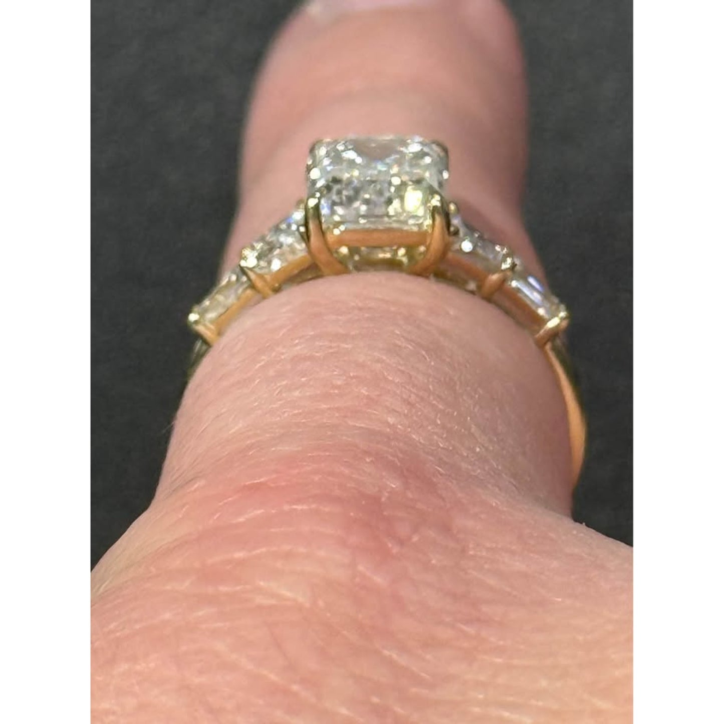 Brand New 14k Yellow Gold 3.05 Emerald Cut Lab Grown Diamond Ring E Color VVS2 Clarity IGI