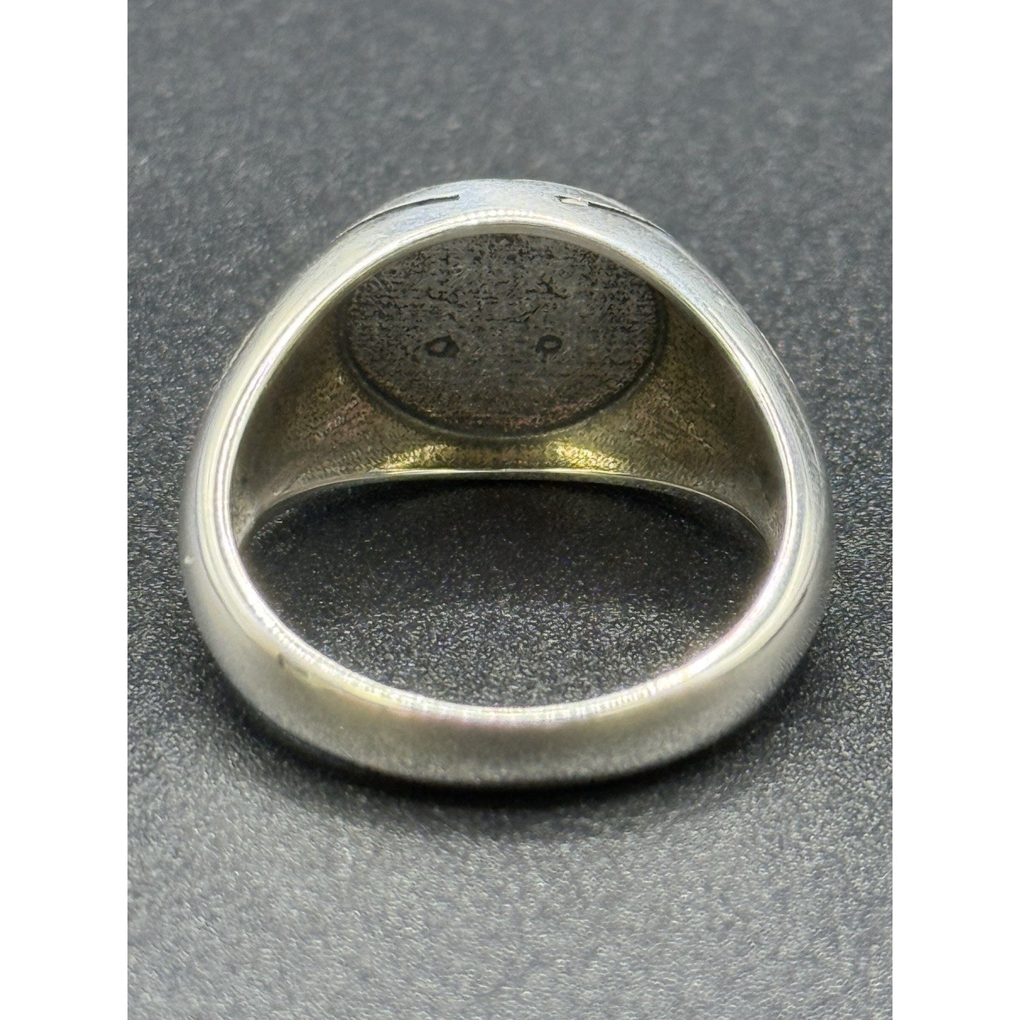 New Condition Sterling Silver Gents Compass Ring Size 9.50
