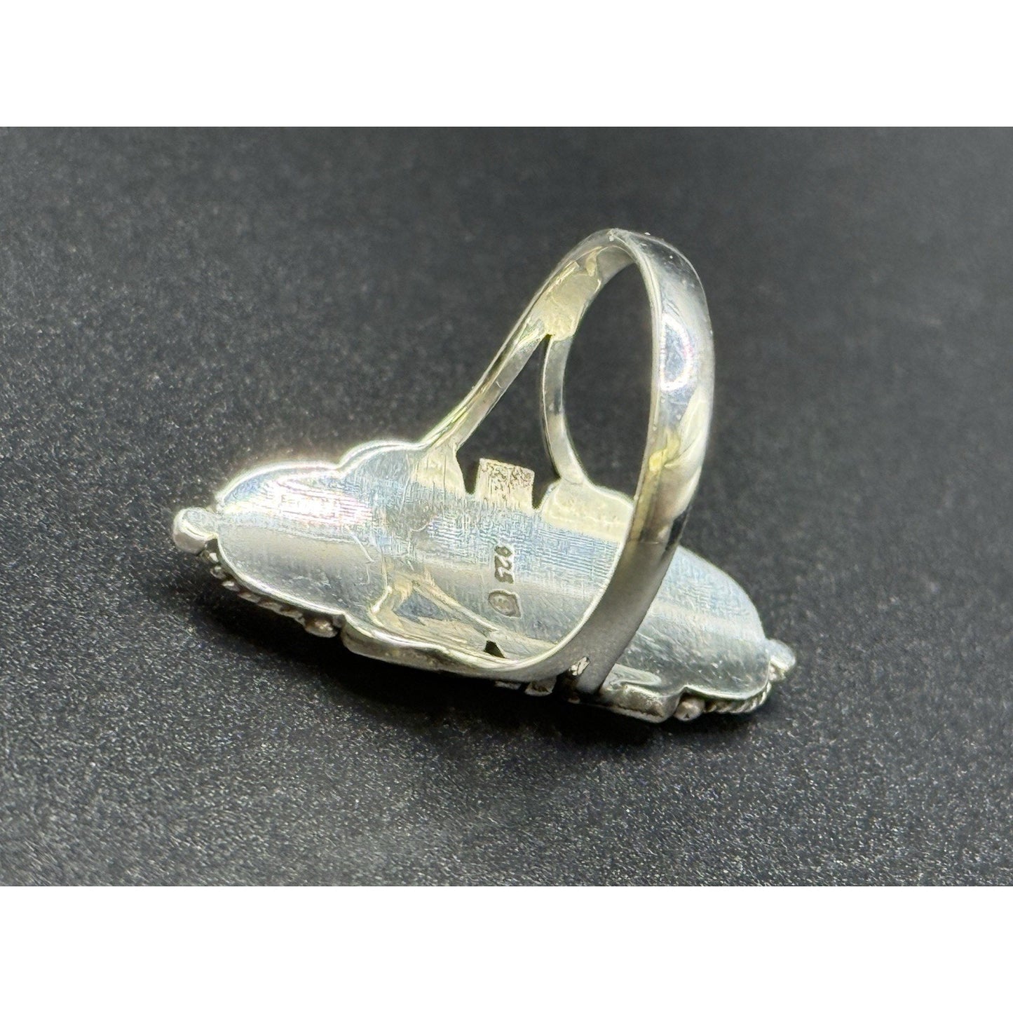 New Condition Sterling Silver Genuine Turquoise Ring Size 9.50