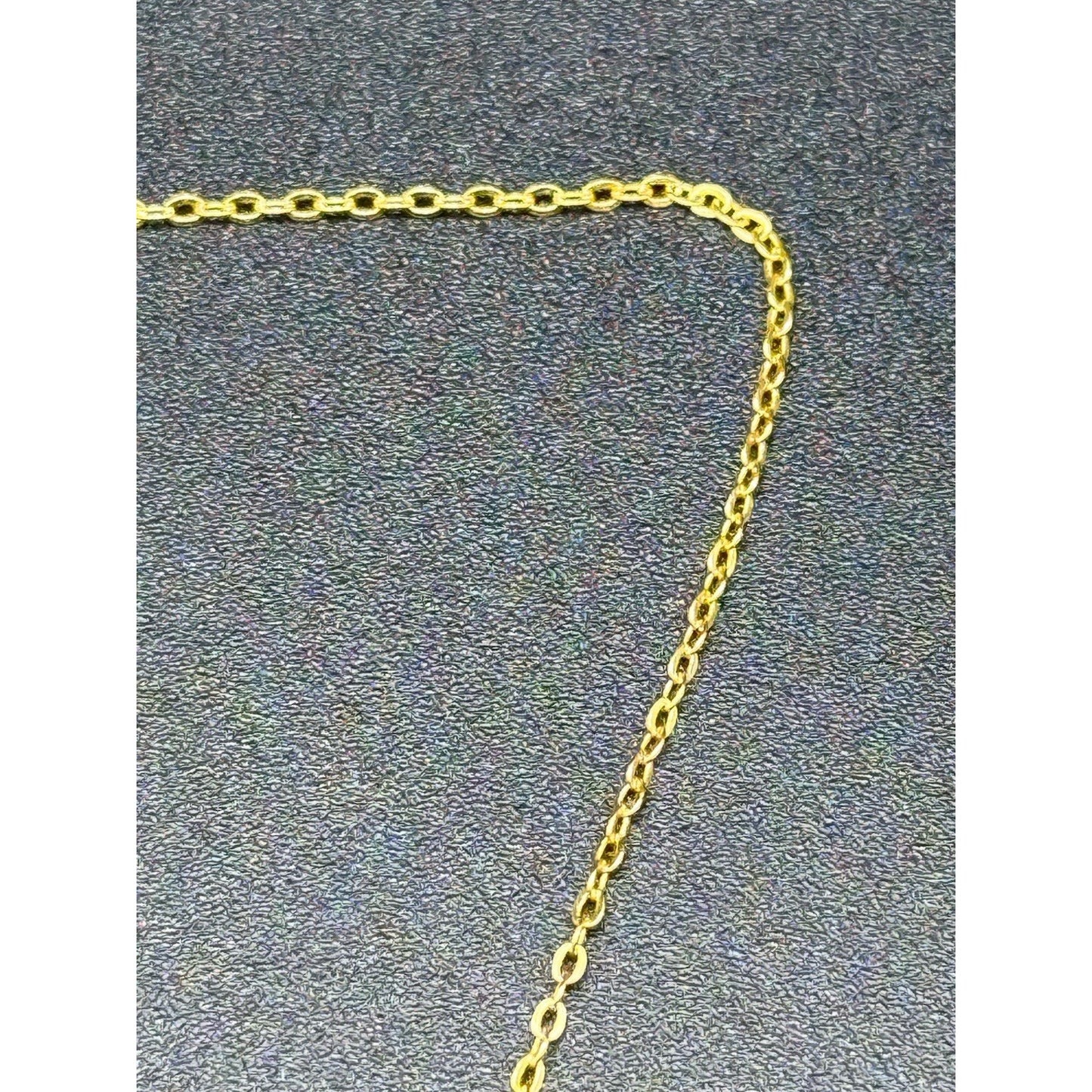 New Condition 18” Gold Sterling Silver Moissanite Clover Pendant Necklace GRA