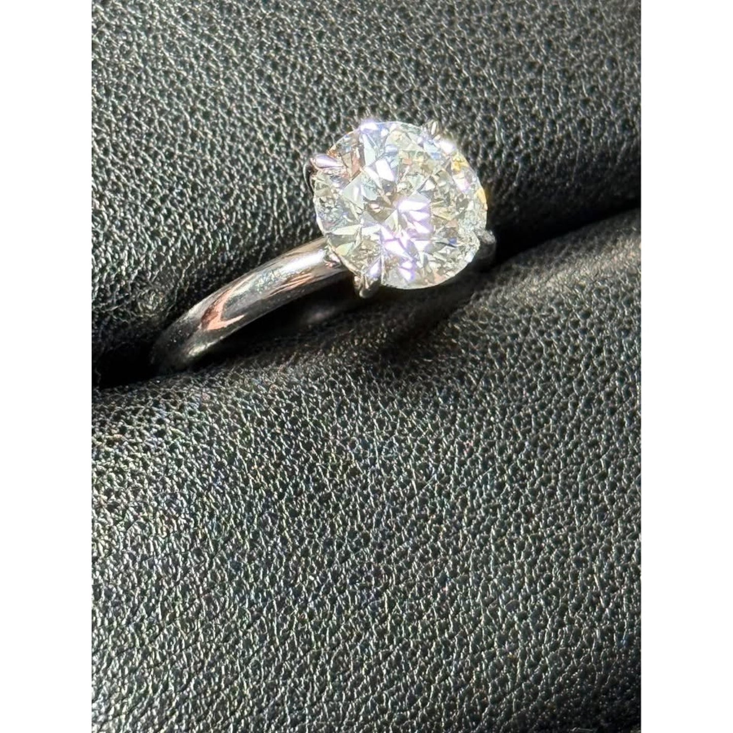 Brand New 14k White Gold 3.02 Round Brilliant Cut Lab Grown Diamond E Color VVS2 Clarity IGI