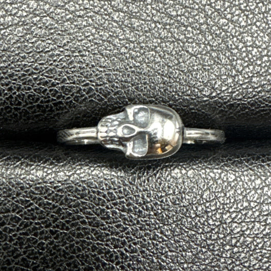 New Condition Sterling Silver Skull Ring 925 Size 7