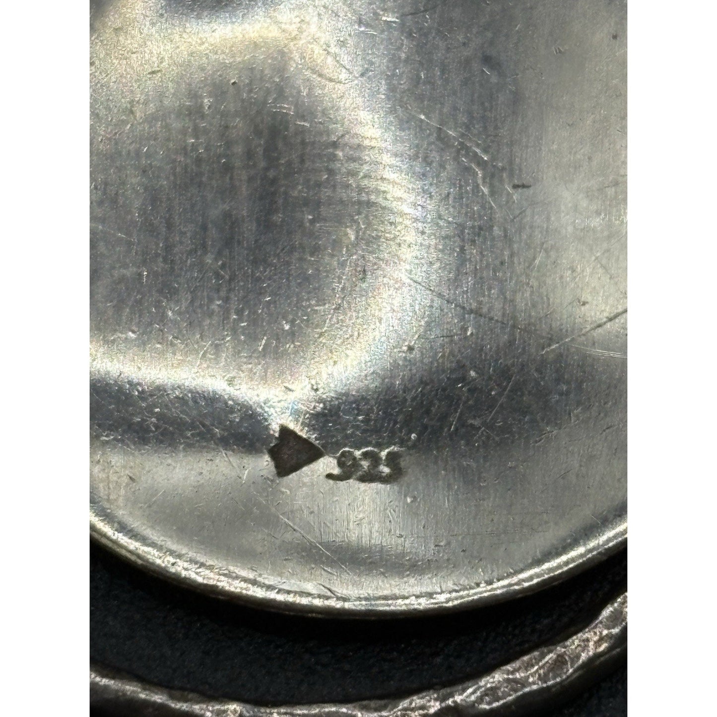 Silpada 18" Sterling Silver Leather Cord Hammered Texture W19