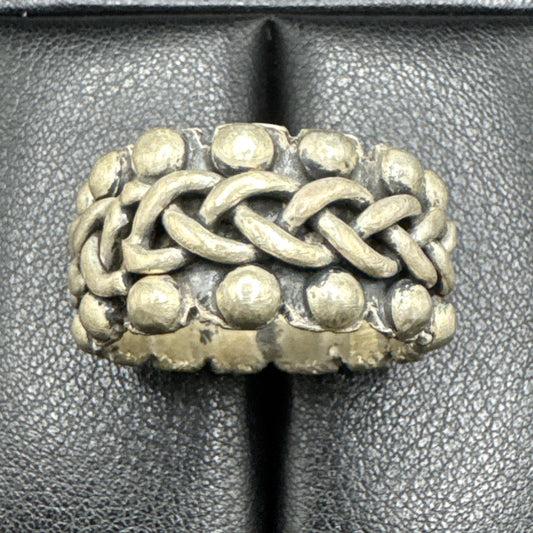 Vintage Sterling Silver 14mm Sturdy Band Ring 925 Size 12 Mexico Q28