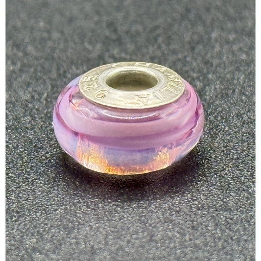 Chamilia Soft Pink Shimmering Ribbon Murano Charm P20