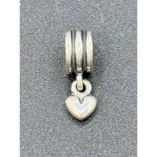 Pandora Sterling Silver Dangle Heart Charm Ale