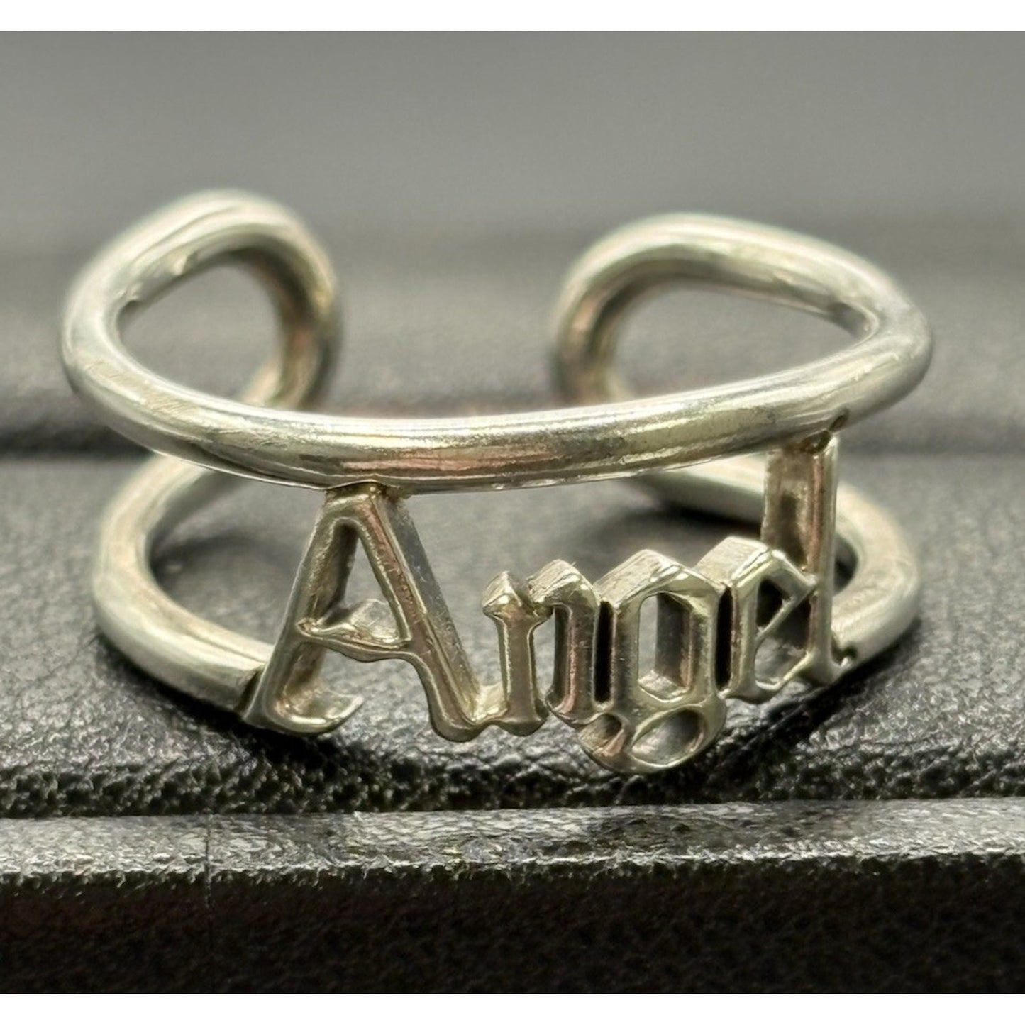 Pandora Sterling Silver “Angel” Ring Open Size 7.5 ALE W16