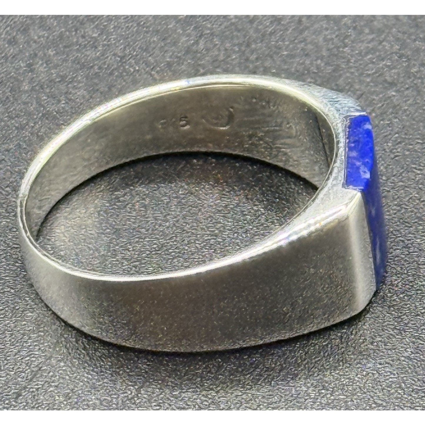 New Condition Sterling Silver Genuine Lapis Ring Size 10.75