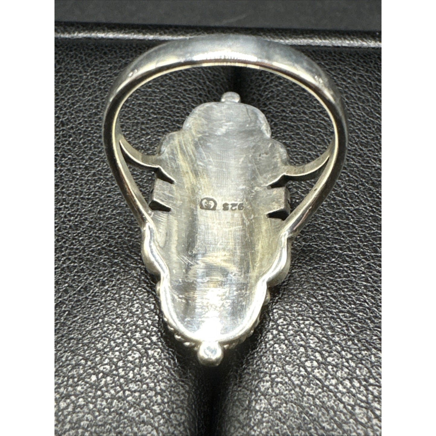 New Condition Sterling Silver Art Deco Lapis Ring 925 Size 9