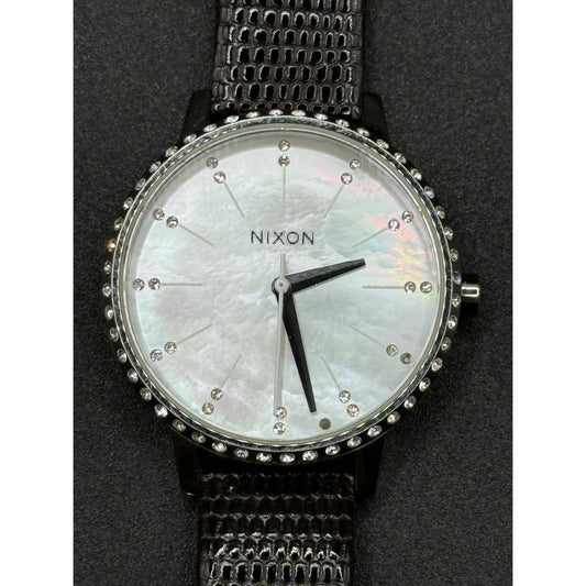 Nixon Kensington Pearl Cubic Zirconia 38MM Watch New Battery N13