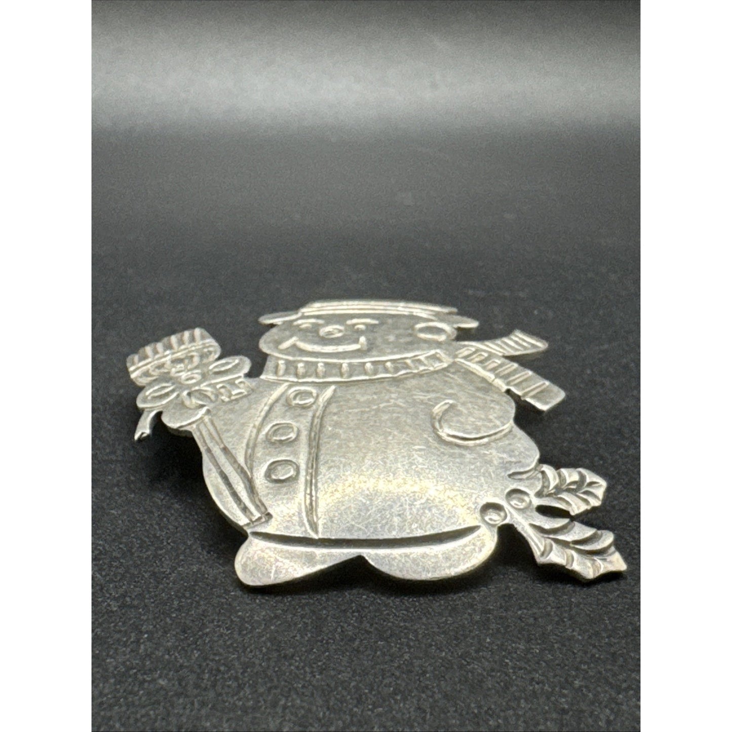 Sterling Silver Snowman Brooch Pin 15g 925 Mexico T23