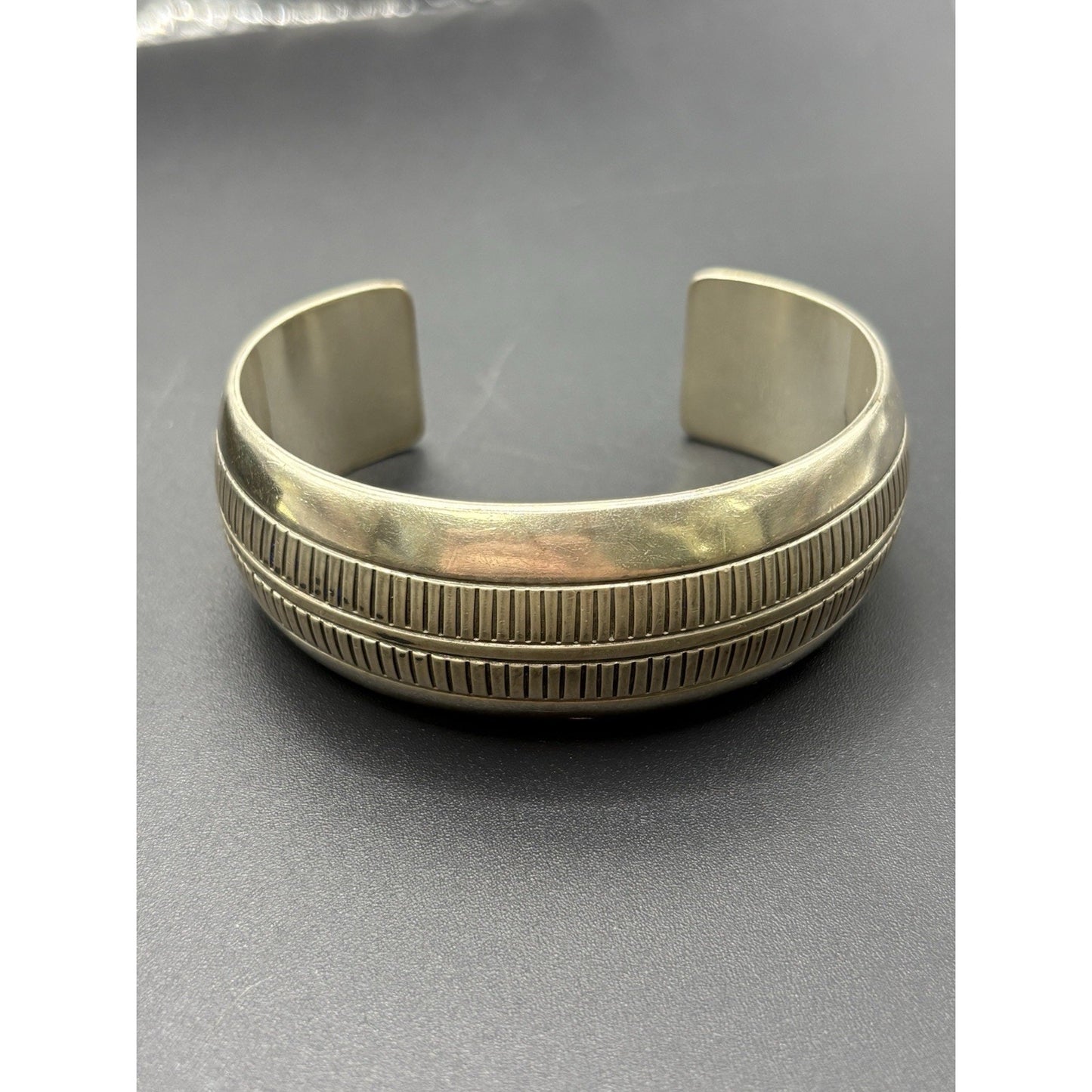 6" Allison Lee Navajo Sterling Silver Cuff Bracelet 43 Grams X15