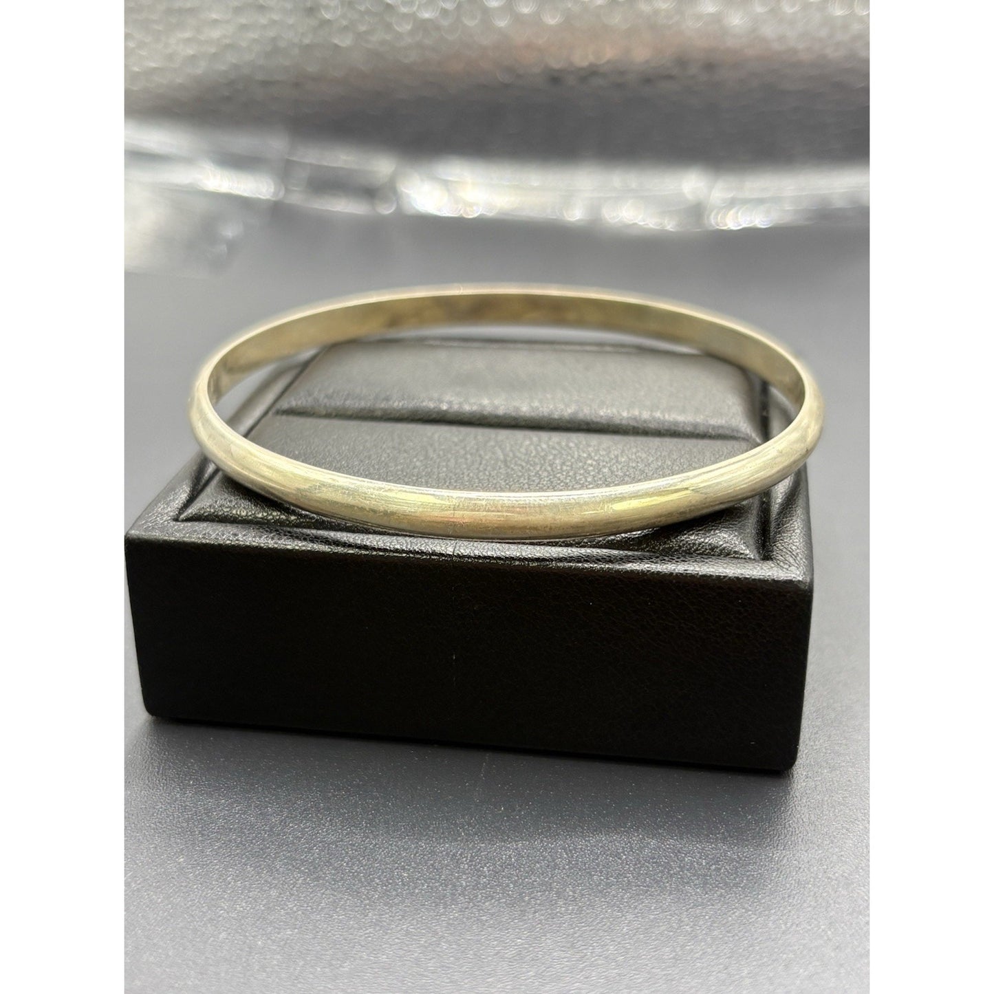 8" Sterling Silver Handwrought Bangle Bracelet 2.75" Opening 18 Grams W18