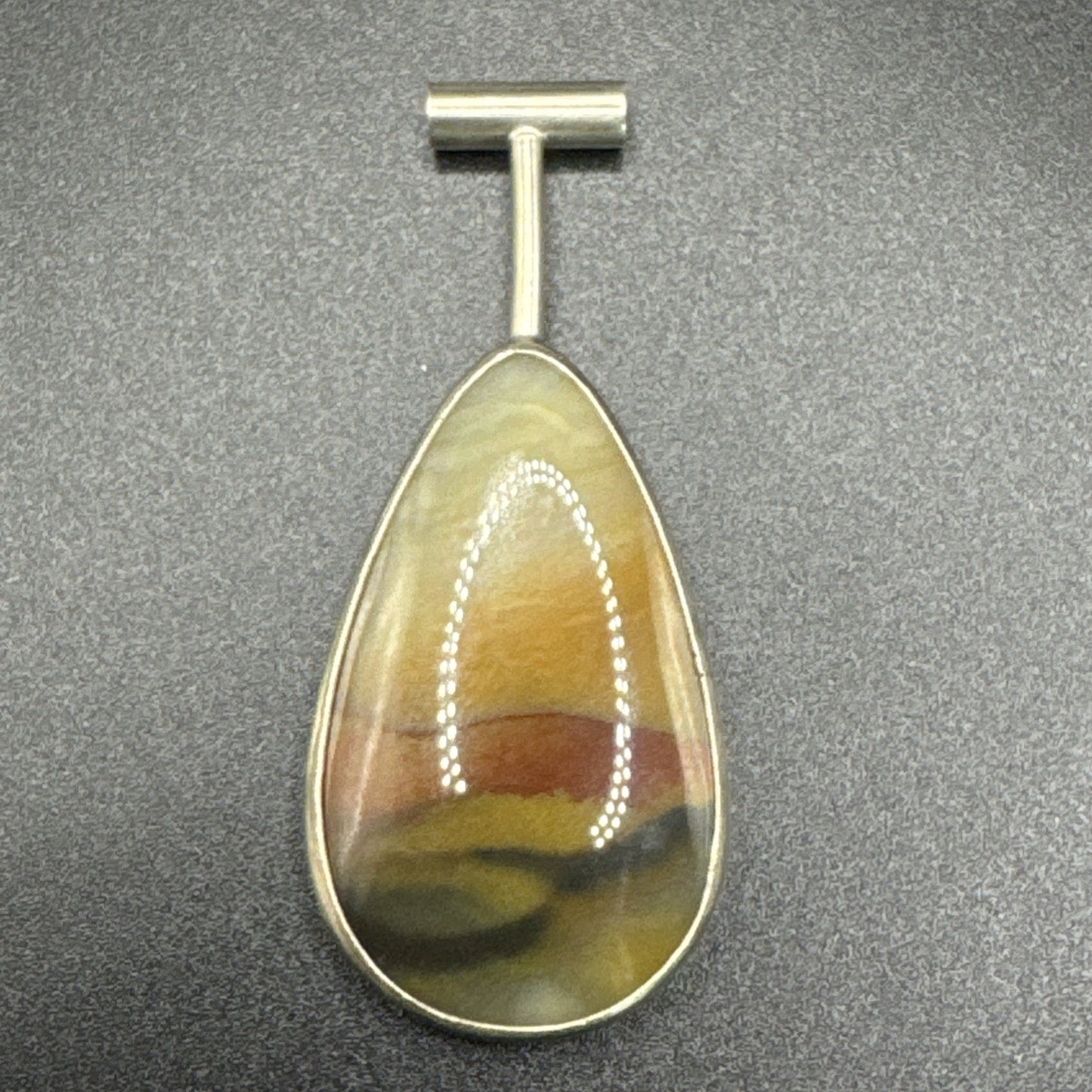 Vintage Sterling Silver Agate Pendant 17g Tested 925 R03