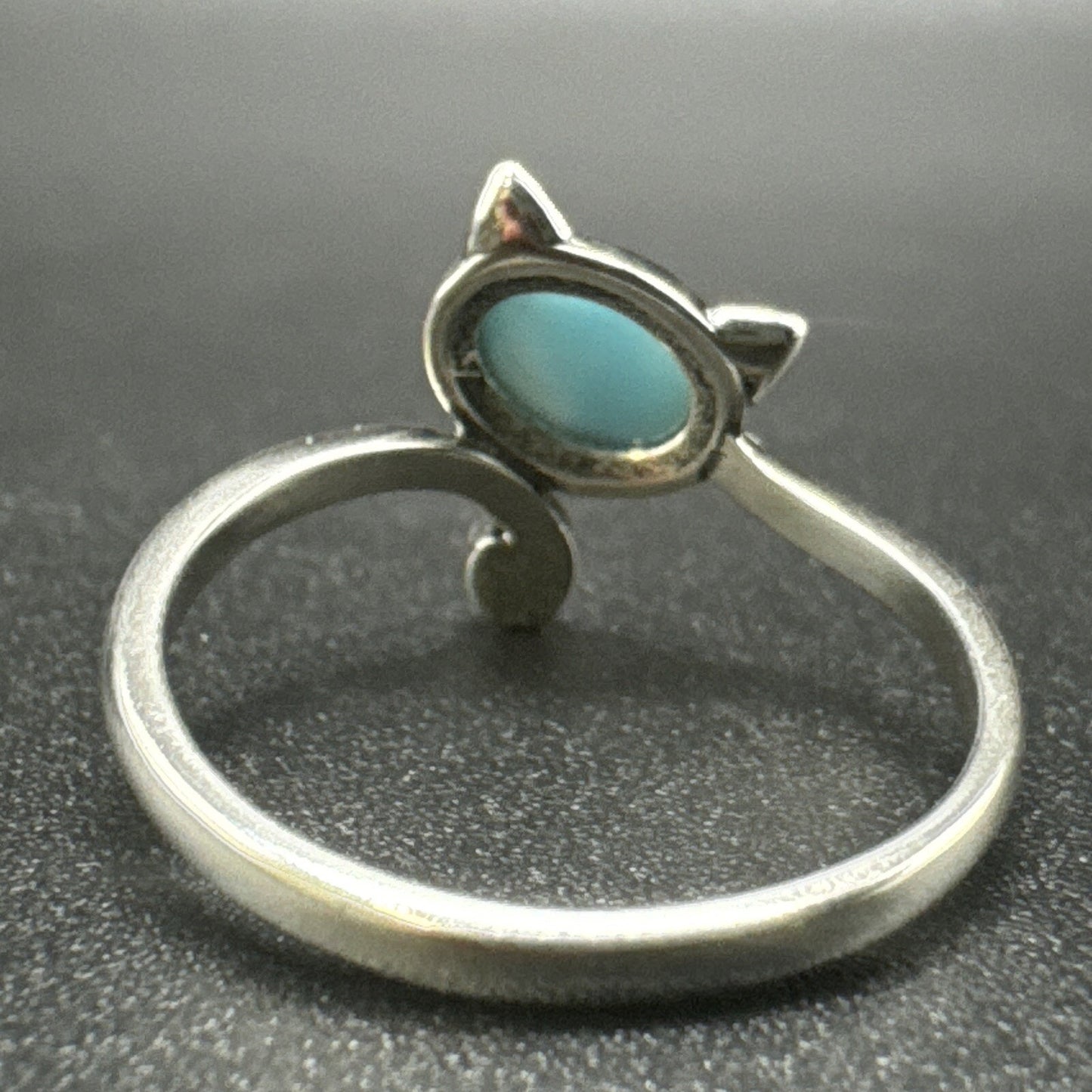 New Condition Sterling Silver Laramar Kitty Cat Ring 925 Size 7