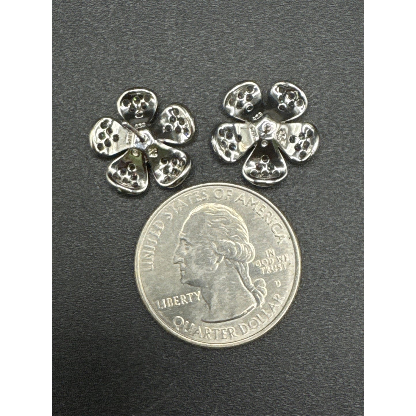 Sterling Silver Simply Vera Wang Crystal Daisy Earrings 925 R17