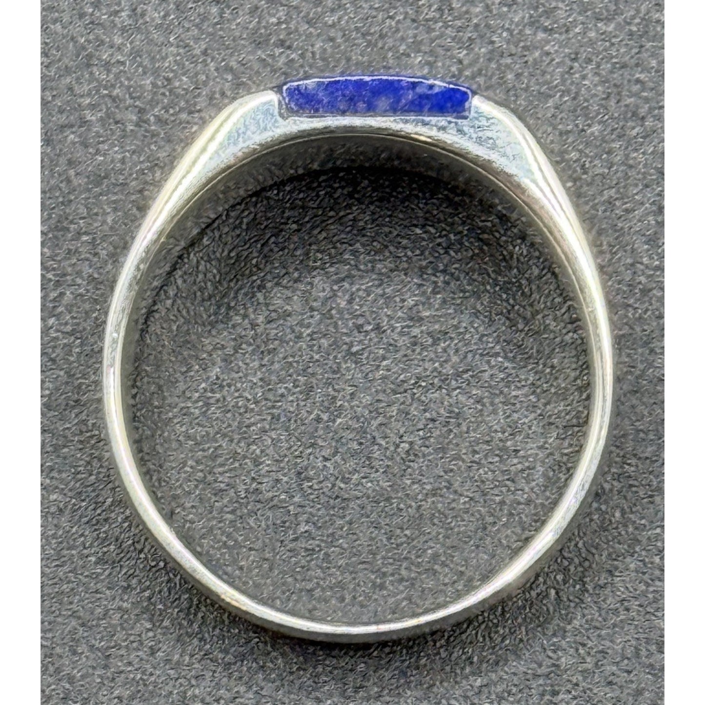 New Condition Sterling Silver Genuine Lapis Ring Size 10.75