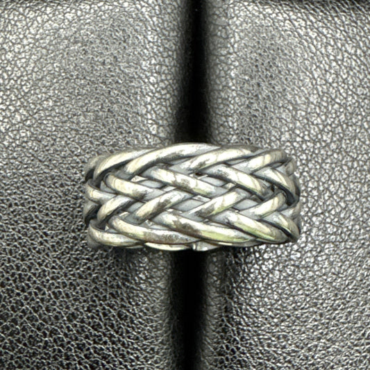 New Condition 8mm Braided Band Ring 925 Size 7