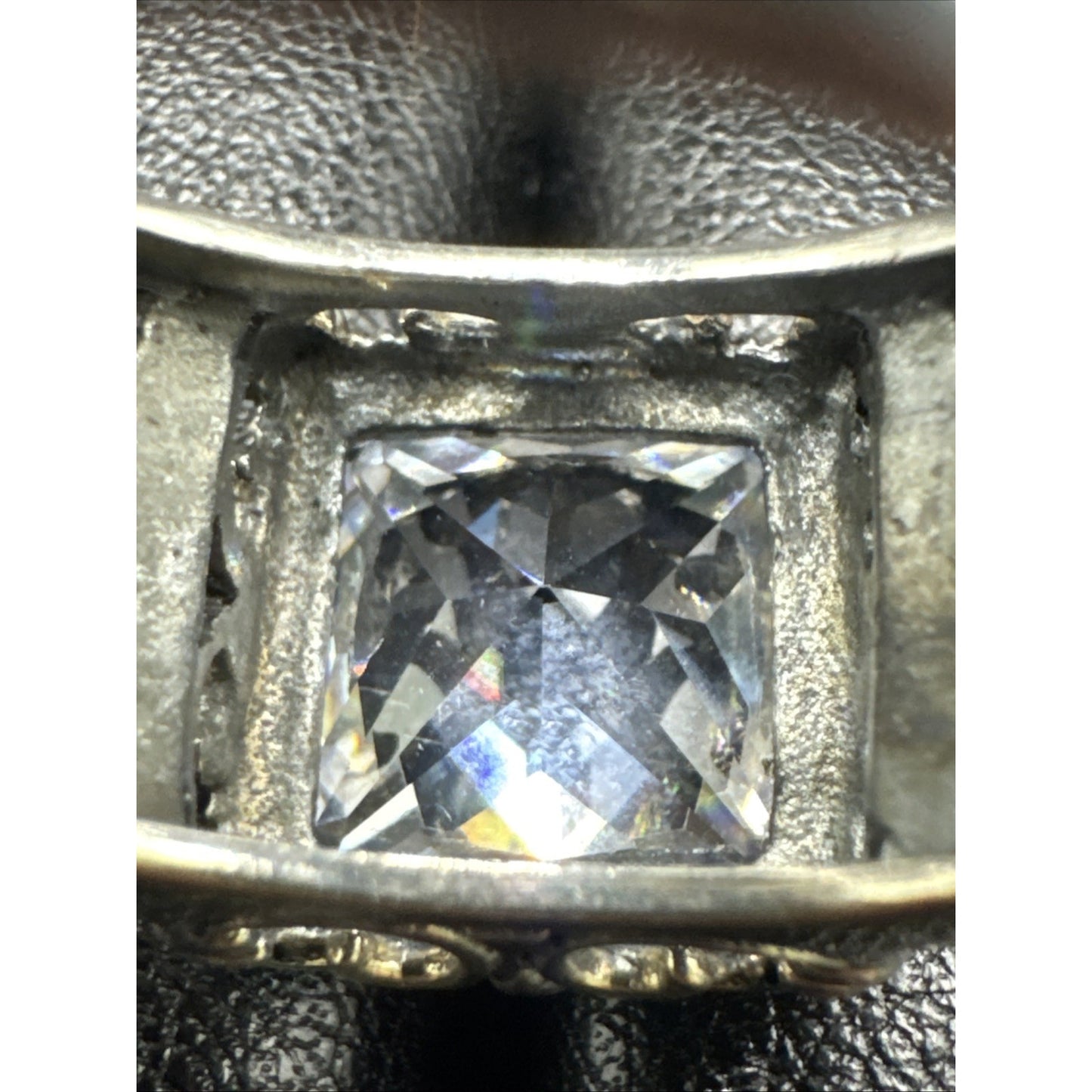 Sterling Silver Silpada Uptown CZ Openwork Ring 925 Size 6.75 #1 R06