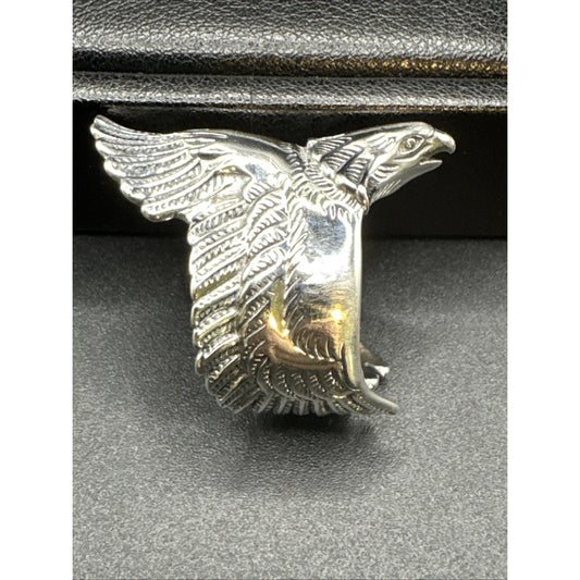 New Condition Sterling Silver Eagle In Flight Ring 925 Size 10