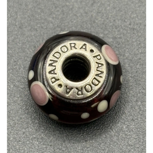 Pandora Sterling Silver Deep Purple Bubbles Charm 925 W18