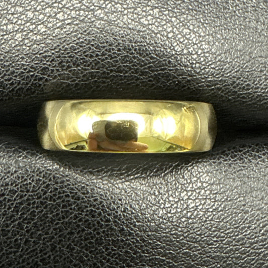 New Condition 6 Mm Gold Sterling Silver Comfort Fit Band Ring Size 10