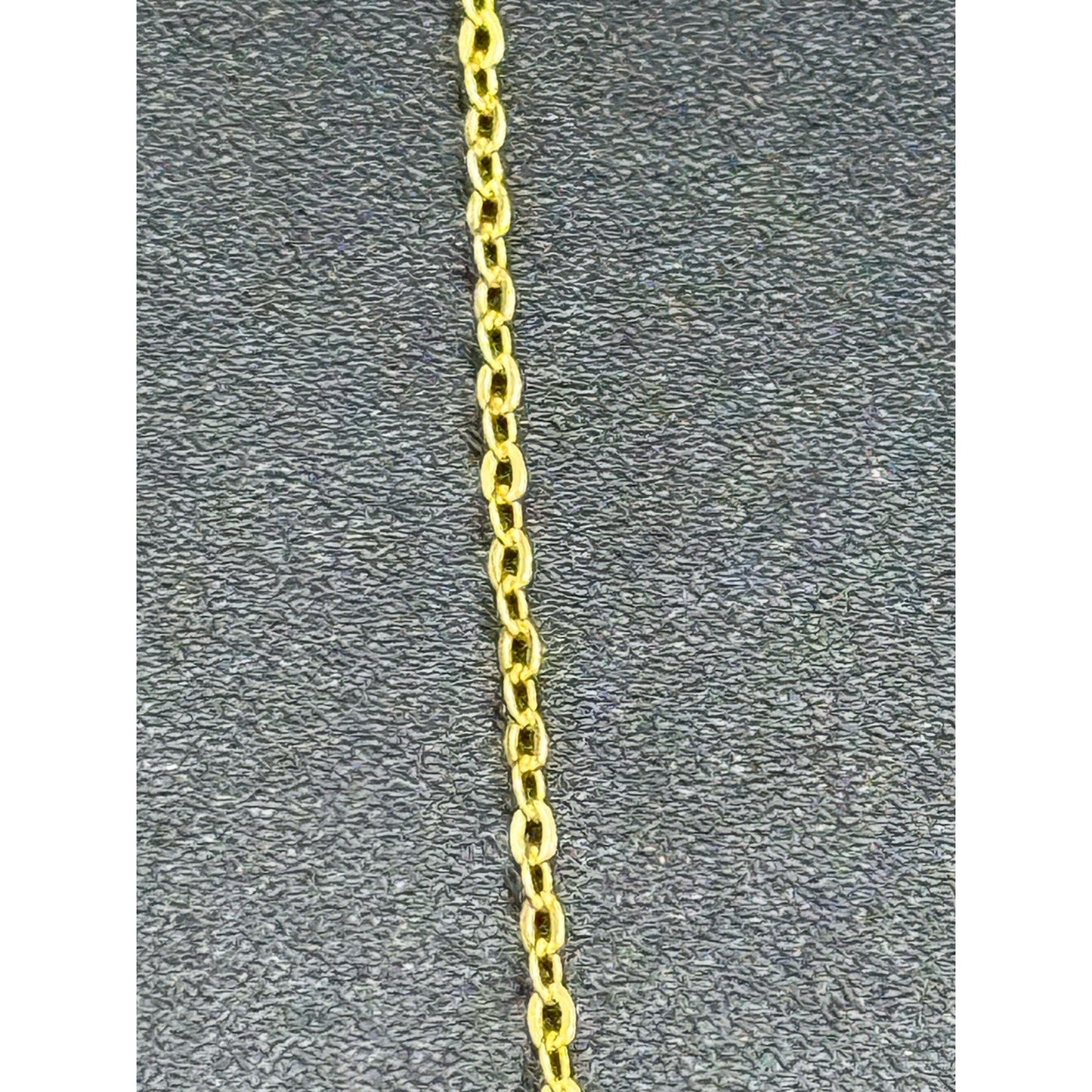 New Condition 18” Gold Sterling Silver Moissanite Clover Pendant Necklace GRA