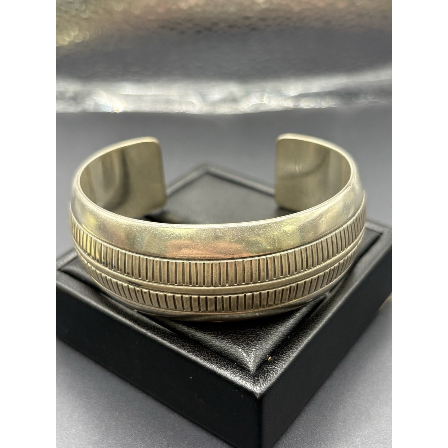 6" Allison Lee Navajo Sterling Silver Cuff Bracelet 43 Grams X15